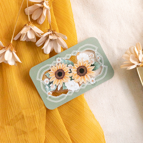 【7943】海外　マステ　5m巻売り　PETマスキングテープ　ひまわり 7943】海外 マステ 5m巻売り PETマスキングテープ ひまわり