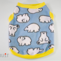 フレブル 用】【フリース生地】シロクマ柄 フリースTシャツ【フレンチ