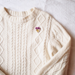 野に咲くビオラのブローチ*原種カラー2 8枚目の画像