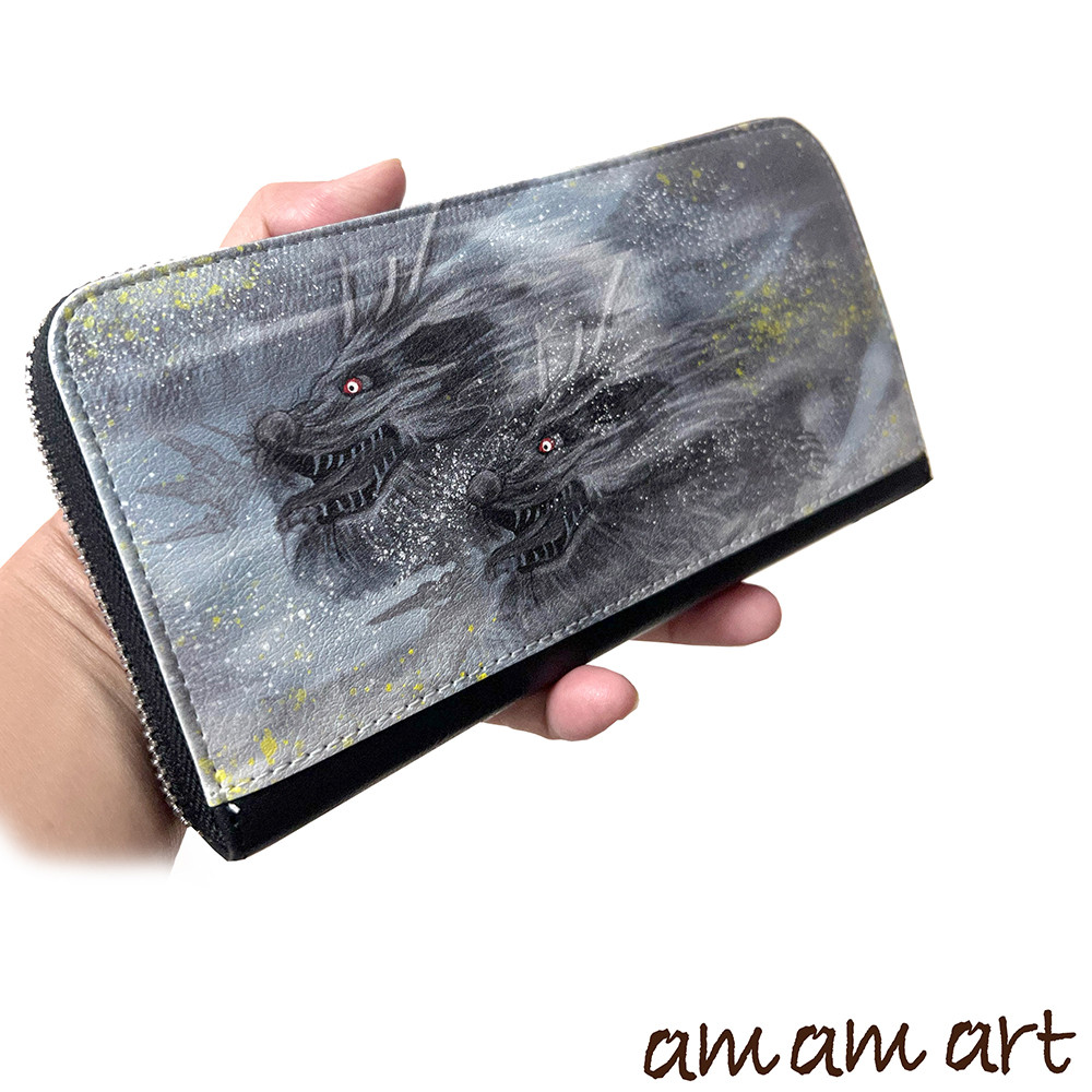 リザード×ゴールドパイソン 長財布 シャイニング加工 煙たかっ トカゲ  