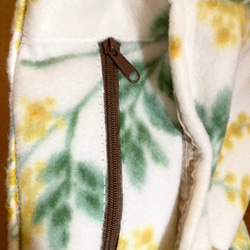 暖かくて柔らかいミモザ柄のフリーストートバッグ(底マチ付き) 14枚目の画像