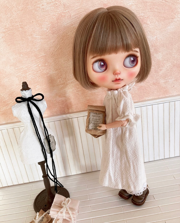 ミニチュア ドールハウス 背景ボード 壁 床 ブライス リカちゃん 家具 小物 2枚目の画像