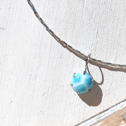 ♡Earth larimar necklace All silver925♡超トップクオリティラリマー 2枚目の画像