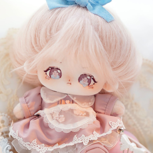 20cmぬいぐるみ かわいい ピンク髪少女 服購入可能 桜のような子