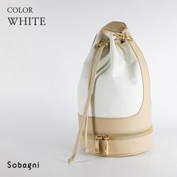 ★エシカルレザーSobagni（ソバニ） ★スタイリッシュな大人バッグ★bucket bag★ブラック 6枚目の画像