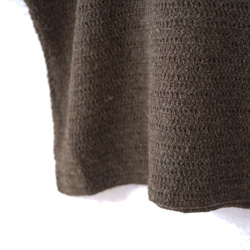 【即納可】ウール・かぎ針編みベスト（N-400161-チャコール）・ペルーニット 4枚目の画像