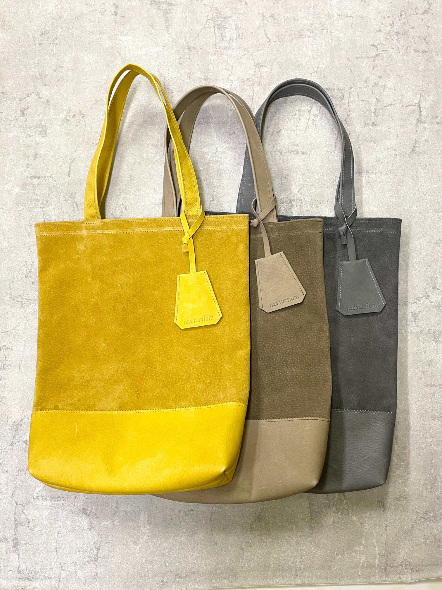 カラーオーダー可】ピッグスエードのトートバッグ イエロー トート