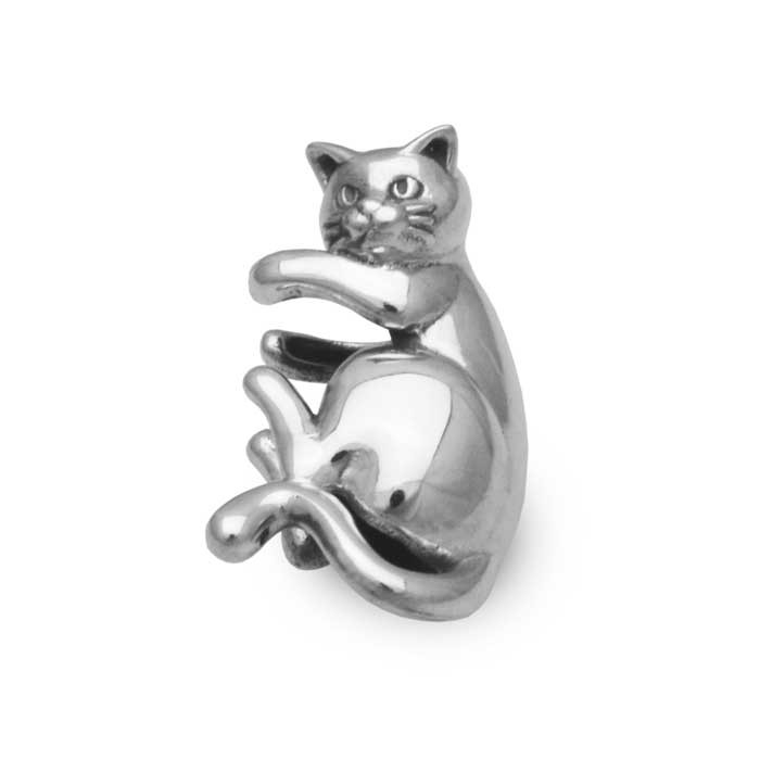 猫 イヤーカフ 片耳/左耳用/シルバー925/シルバーアクセサリー/猫グッズ/イヤーカフ シルバー/snd112