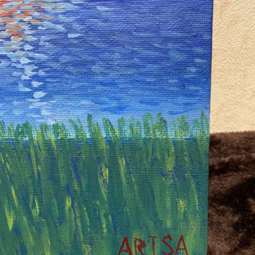 絵画「海と夕日」アクリル画.原画 絵画 ARISA 通販 15298588 絵画「海と夕日」アクリル画.原画 絵画 ARISA 通販 15298588