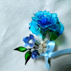 「夢叶う」青い薔薇/ディップフラワー【色違いあります】 3枚目の画像
