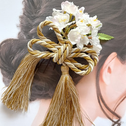 【H192】桜　髪飾り　ヘッドパーツ　ヘアピン　受注制作　ウェディング　成人式　前撮り　七五三　発表会　和装　袴　卒業式 13枚目の画像