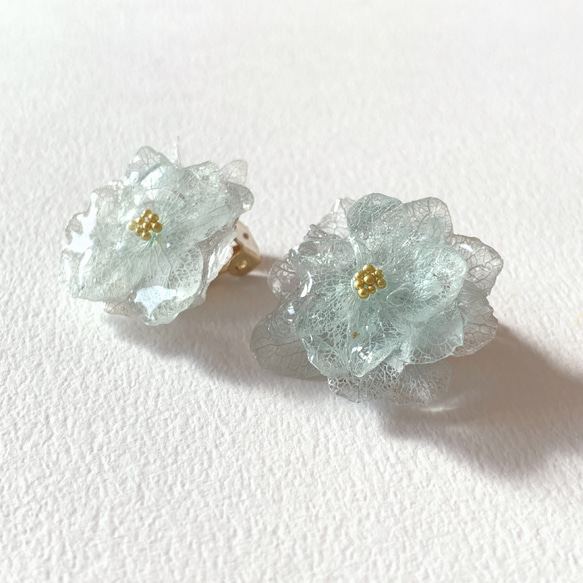 【rie.t】氷の花　イヤリング/ピアス 3枚目の画像
