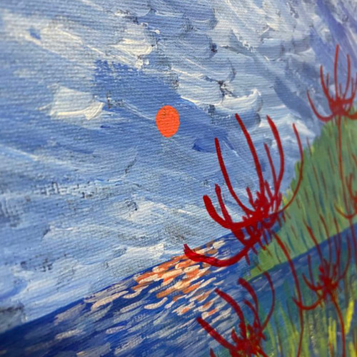 絵画「彼岸花と海」アクリル画.原画 絵画 ARISA 通販 15299160 絵画「彼岸花と海」アクリル画.原画 絵画 ARISA 通販 15299160