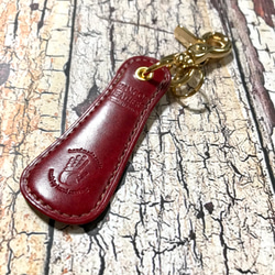 シューホーン キーホルダー Shoehorn Key Holder 靴べら Key Chain (型押しクロコ) 3枚目の画像