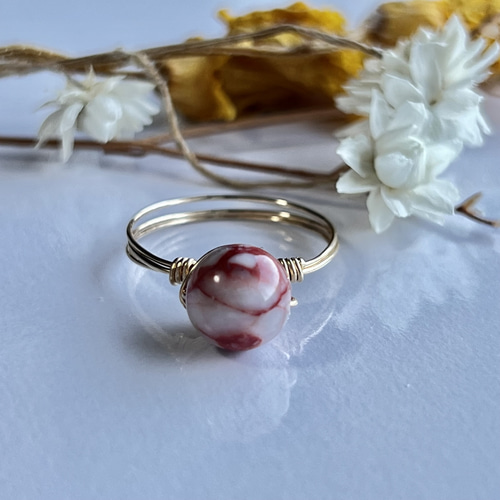 ピンク パール 14KGF ラップ リング☆Maimoda Jewelry☆ハワイ シングルバロックパールリング14kgfバロックパール14Kゴールド