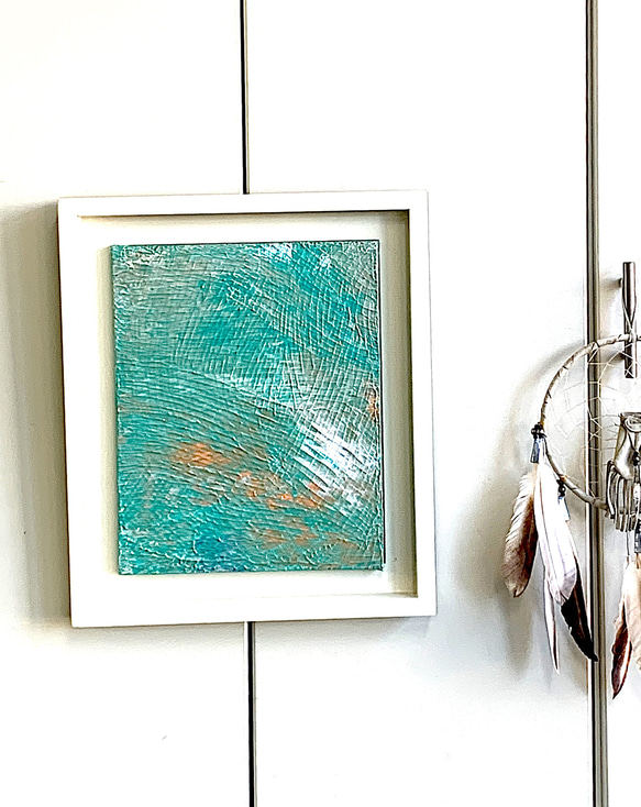 アクリル画・F3サイズ・現代アート「モルディブ」一点物です。 絵画 