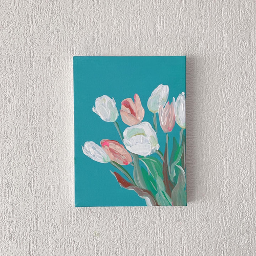 『チューリップ』絵画 伊藤伊八「チューリッヒ（スイス）」油絵・F4号 絵画買取・販売