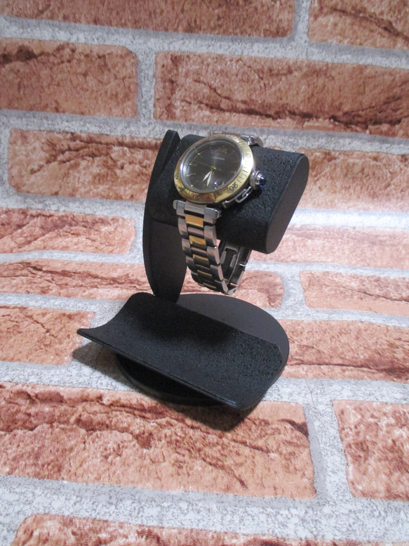 腕時計スタンド　腕時計スタンド おしゃれ　オールブラックだ円パイプ腕時計スタンド 腕時計スタンドオールブラックだ円パイプ1本掛けak-design