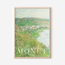 クロード・モネ "View of Vétheuil"　アートポスター　インテリアアート　有名絵画 1枚目の画像