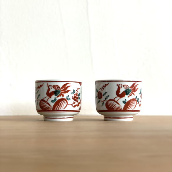 【京焼・清水焼】京都　水野春陽窯　上絵　花鳥　小鉢　フリーカップ　蕎麦猪口 3枚目の画像
