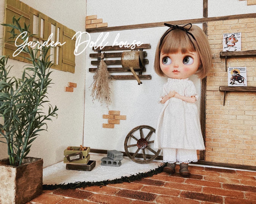 ㉟森の壁紙(白)のお部屋・背景ボード・ミニチュア・ドール ㉟森の壁紙(白)のお部屋・背景ボード・ミニチュア・ドール