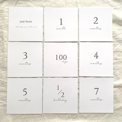 【simple】月齢カード　マンスリーカード　14枚セット　ましかく　アルバス対応 2枚目の画像