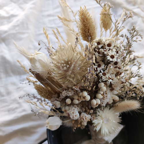 ホワイトナチュラルスワッグ ドライフラワー プリザーブド