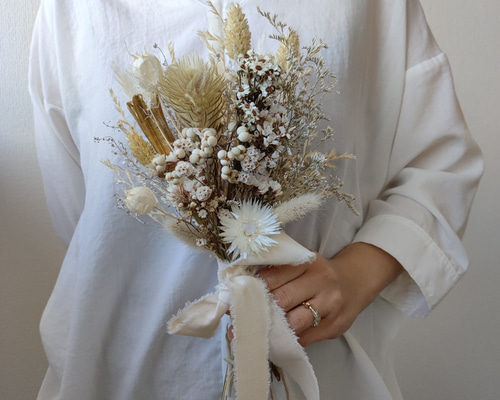 ホワイトナチュラルスワッグ ドライフラワー プリザーブドフラワー