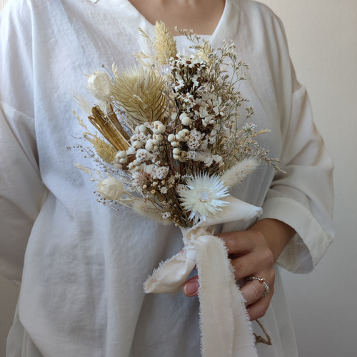 ホワイトナチュラルスワッグ ドライフラワー プリザーブド