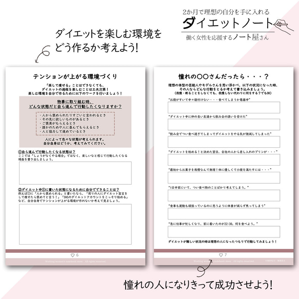 2か月で理想の自分を手に入れる　ダイエットノート 5枚目の画像