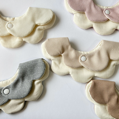 waffle bib⋆* 名入れスタイ 名前入りスタイ 新色登場♡ スタイ