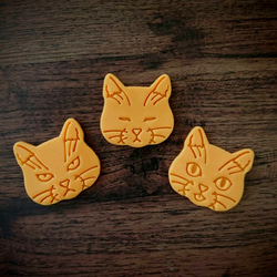 【クッキー型セット】猫 表情 3種類 2枚目の画像