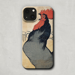 スマホケース / アレクサンドル スタンラン「ココリコ」 iPhone 全機種対応 鶏 にわとり ポップ アート 個性的 1枚目の画像