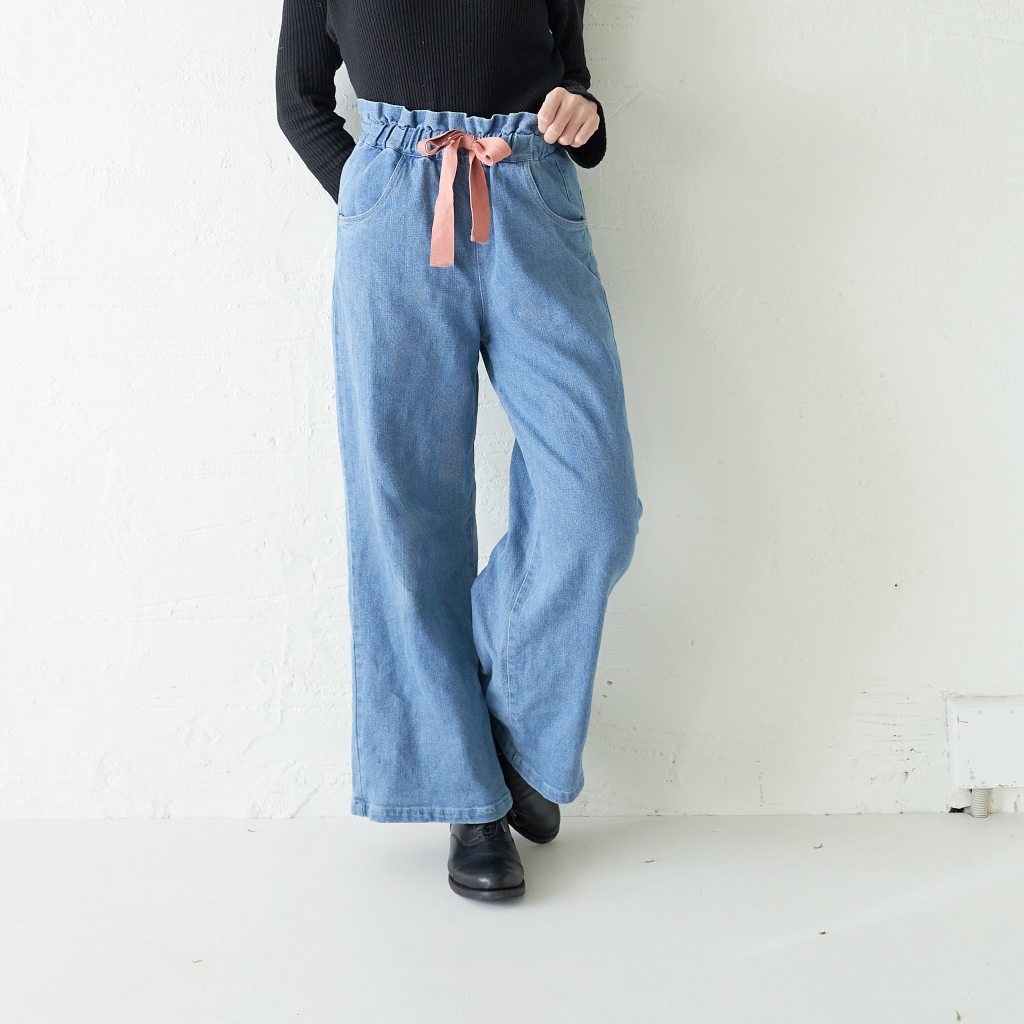 51%OFF!】【51%OFF!】美品 キャピタル デニム 柄 バルーン袖 ブラウス