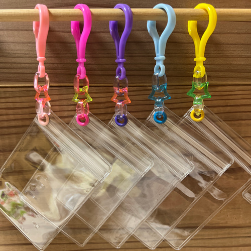 No.153D キャンディバッグ キーホルダー セット 星 クリア