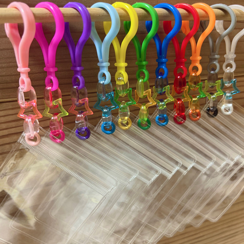 No.153D キャンディバッグ キーホルダー セット 星 クリア