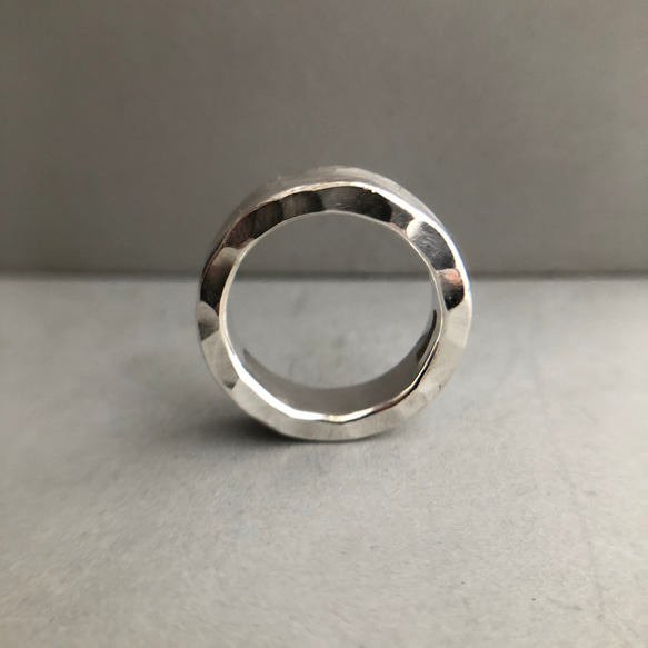 fog ring silver 6mm /シルバー/リング/指輪/槌目/マット/シンプル/刻印 2枚目の画像