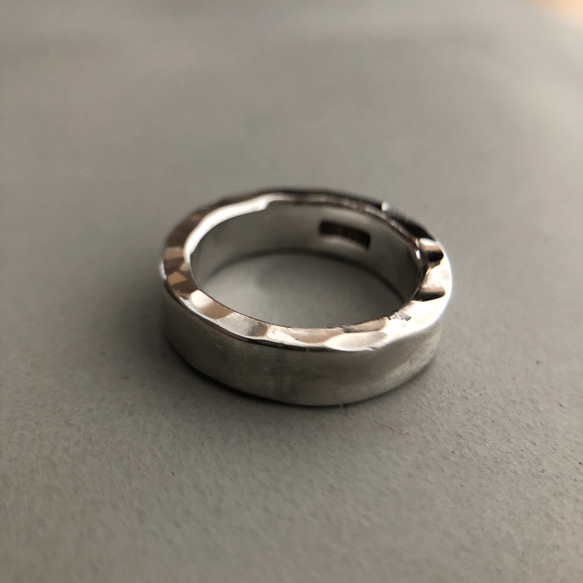 fog ring silver 6mm /シルバー/リング/指輪/槌目/マット/シンプル/刻印 3枚目の画像