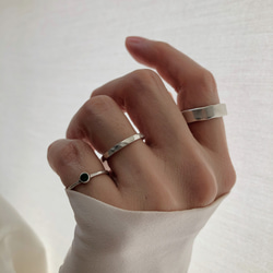 fog ring silver 6mm /シルバー/リング/指輪/槌目/マット/シンプル/刻印 4枚目の画像