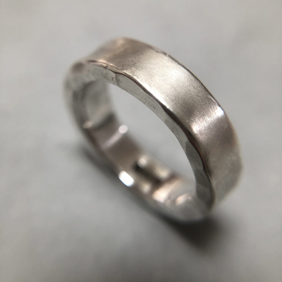 fog ring silver 6mm /シルバー/リング/指輪/槌目/マット/シンプル/刻印 11枚目の画像