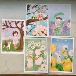 お花の妖精シリーズポストカード×５枚組 2枚目の画像