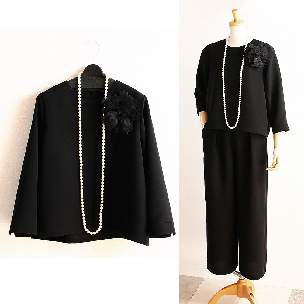 c_o_c_o_r_o シンプルトップスフォーマルセットアップ（インタックワイドパンツ）