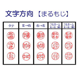 《 送料無料 》 丸文字も選べるネーム印（シャチハタタイプ）　繰り返し押せる印鑑　(白) 3枚目の画像