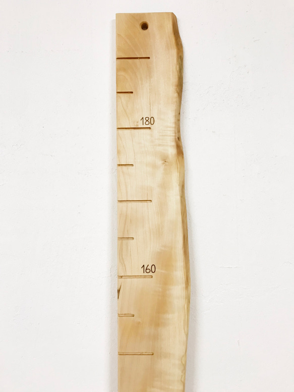 【木の身長計　耳付き材】とち／N-SIN-TC-30　お子さまの成長を見守る 4枚目の画像
