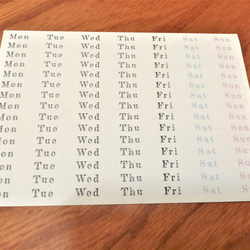 　曜日シール　略字　英字　A6シート×４枚 9枚目の画像