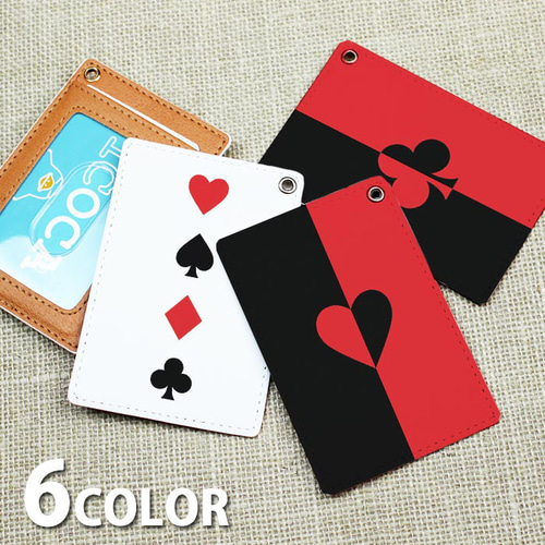 パスケース 定期入れ レディース トランプ ハート ダイヤ スペード