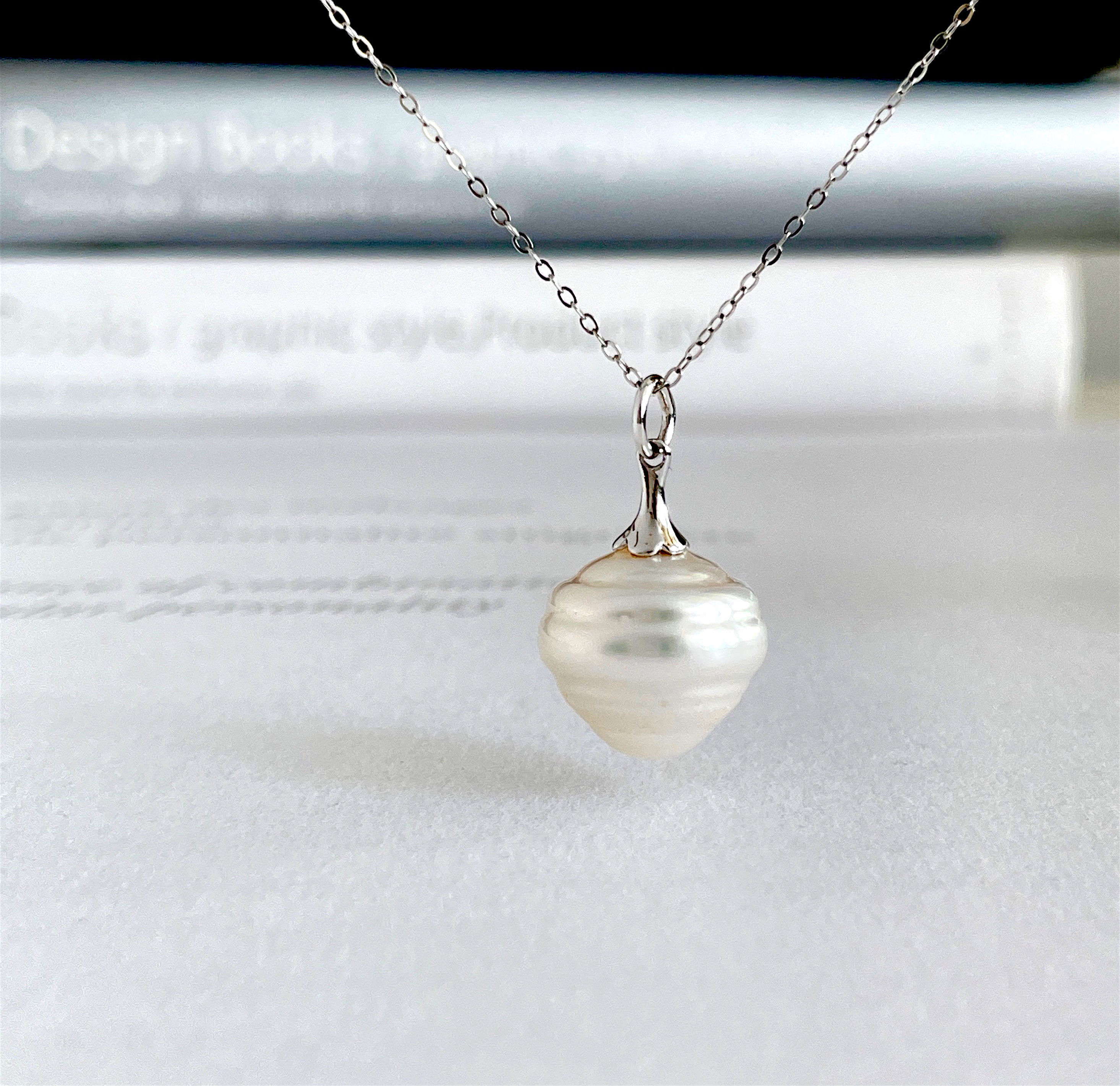 ワケあり グルグルサークル 南洋パール ペンダント/15mm（再販）