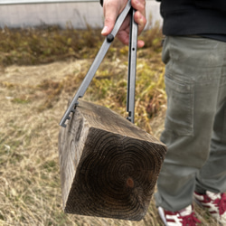 黒皮火おこしバサミ　30cm     火バサミ／薪バサミ 4枚目の画像