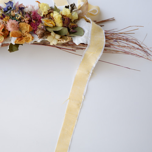 ドライフラワーの横長スワッグ ドライフラワー petite riviere