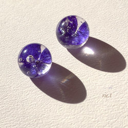 【rie.t】本物の紫陽花 ピアス／イヤリング 1枚目の画像